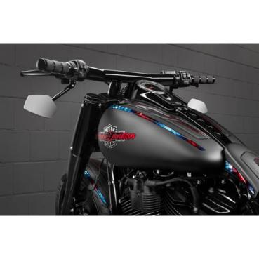 Killer Custom, "Drag-T" Mega Handlebars. Gloss schwarz – 2073–2024 · H-D mit 3.5" riser mount hole spacing (ausgenommen hydraulic clutch models)