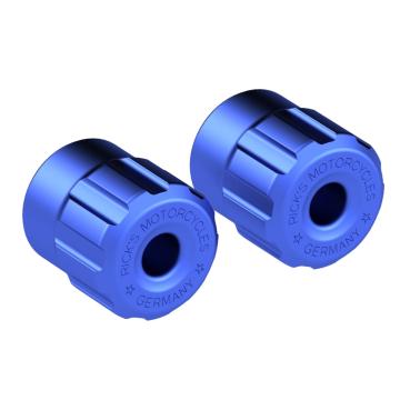 Rick’s Motorcycles – Clubstyle Sturzbügel end caps. blau – 18-25 M8 Softail with Rick's Clubstyle crashbar