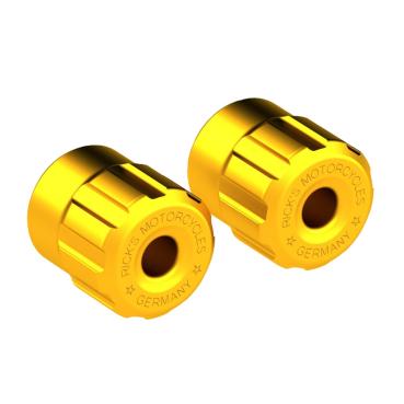 Rick’s Motorcycles – Clubstyle Sturzbügel end caps. gold – 18-25 M8 Softail with Rick's Clubstyle crashbar