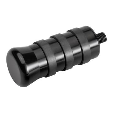 Rick’s Motorcycles – Schaltfußraste O-ring style. schwarz – OE-Ersatz – Most H-D with 5/16-24 threaded stud