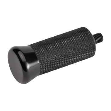 Rick’s Motorcycles – Schaltfußraste Knurled style. schwarz – OE-Ersatz – Most H-D with 5/16-24 threaded stud