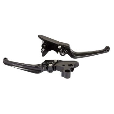 Rick’s Motorcycles – Classic Brems- und Kupplungshebel-Set. schwarz – OE-Hebel – 18-24 Softail. With cable clutch (NU)