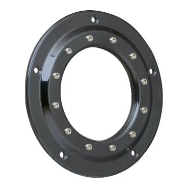 Rick’s Motorcycles – Kupplungsdeckel 'Porthole'. glänzend schwarz – 99-17 Dyna; 99-18 Softail (excl. 2018 FLSB); 99-15 Touring, Trike (excl. 2015 FLHTCUL, FLHTKL) (NU)