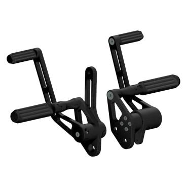 Rick’s Motorcycles – vorverlegte Fußrastenanlage. AK47. +2.5". schwarz – 06-17 Dyna (NU)