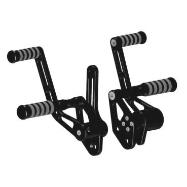 Rick’s Motorcycles – vorverlegte Fußrastenanlage. O-ring. +2". schwarz – 06-17 Dyna (NU)