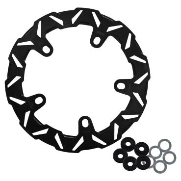 Kodlin by SBS, "V-Design" Brems rotor vorne L/R. Schwarz | Passend: vorne mit stock cast wheels: 2024–2026 FLHX; 2025 (NU) FLHXU; 2024–2026 FLTRX; 2024 (NU) RA1250; 2024–2026 RA1250S