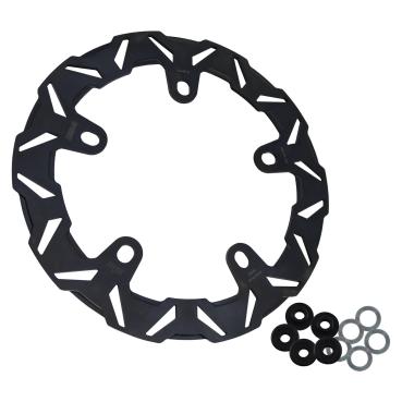 Kodlin by SBS, "V-Design" Brems rotor vorne L/R. Schwarz | Passend: vorne mit stock cast wheels: 2024–2026 FLHX; 2025 (NU) FLHXU; 2024–2026 FLTRX; 2024 (NU) RA1250; 2024–2026 RA1250S