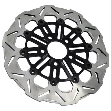 Kodlin by SBS, "V-Design" Brems rotor hinten. Schwarz | Passend: hinten: 2008–2026 Touring