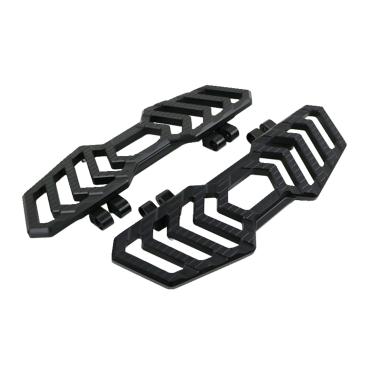 Kodlin "Track" Trittbretter. Schwarz anodized | Passend: 1986–2017 (NU) FL Softail; 2012–2016 (NU) Dyna FLD Switchback; 1983–2026 FLT/Touring; 2009–2026 Trikes