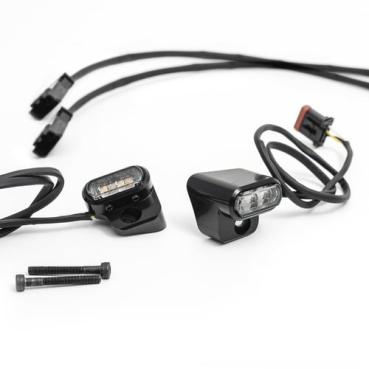 Killer Custom, front LED turn signals. DRL running lights