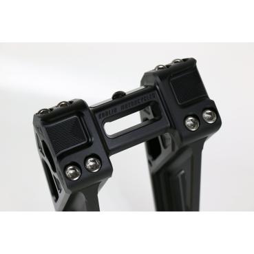 Kodlin universell Fastback Riser 6". Schwarz | Passend: Alle H-D mit 1"handlebar clamp area und 3.5" riser mount spacing