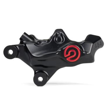Brembo 484 Bremssattel links schwarz – vorne: 00-14 Softail (außer FXSTS); 00-17 Dyna; 00-07 FLT/Touring; 00-13 XL Sportster; 02-05 V-Rod (außer VRSCR)