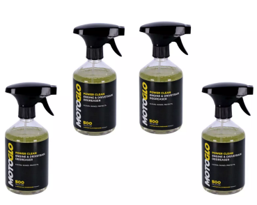 MotoGlo, kraftvoller, sauberer Motor- und Antriebsstrang-Entfetter - schnelle Reinigung Schmutz entferner 4 x 500ml