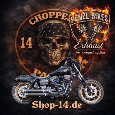 PENZL AUSPUFFANLAGE FÜR - Harley-Davidson - Dyna Low Rider S (FXDLS) - Motor TC110 - Baujahr 2010 - 2017  - mit manuelle Steuerung oder Elektronische Steuerung