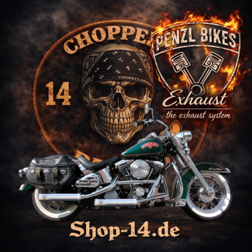 PENZL AUSPUFFANLAGE FÜR - Harley-Davidson - Fat Boy (FLSTFI) - Motor TC88B - Baujahr 2001 bis 2006