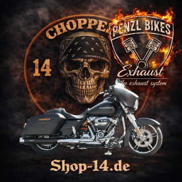 PENZL AUSPUFFANLAGE FÜR - Harley-Davidson - Street Glide (FLHX) - Motor Evolution/TC88/TC96/TC103/ME107 - Baujahr 1984 bis 2019