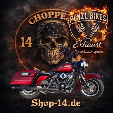 PENZL AUSPUFFANLAGE FÜR - Harley-Davidson - CVO Road Glide Custom (FLTRXSE)  - TC110 - Baujahr 2009 bis 2013 - mit mechanische oder elektronische Steuerung