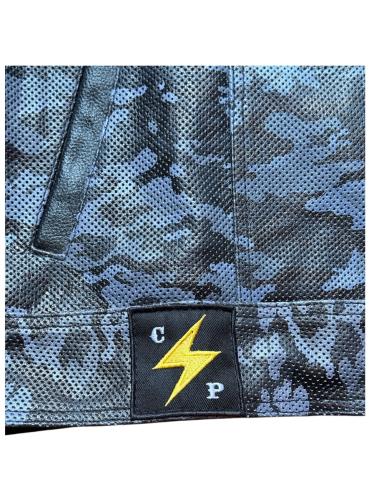 Choppers n Partys Lederweste Camo Grau Leder  Biker, Bikerweste, Kutte
