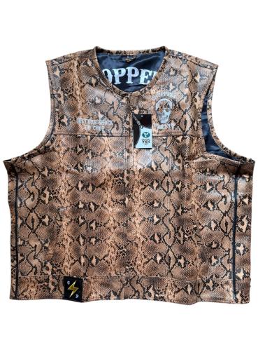Choppers n Partys Lederweste Schlangenleder Unikat Leder  Biker, Bikerweste, Kutte - Kopie