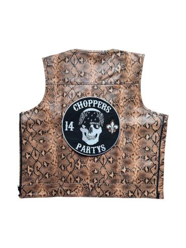 Choppers n Partys Lederweste Schlangenleder Unikat Leder  Biker, Bikerweste, Kutte - Kopie