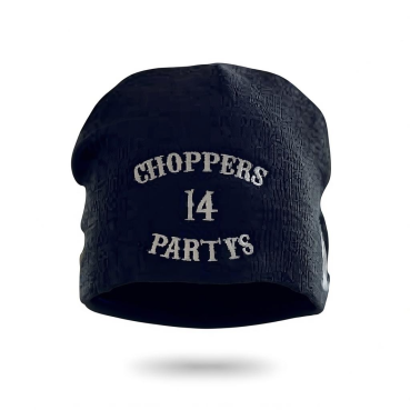 Choppers n Partys Beanie Schwarz Mütze bestickt