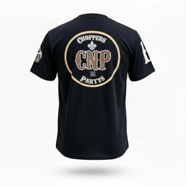 CnP Choppers n Partys -  Black Bandana Skull (Herren) T-Shirt Schwarz Totenkopf Biker Motorrad