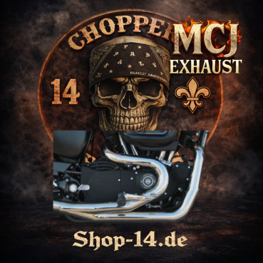 Hitzeschutz Cover Schwarz oder Chrom für Megaphone Schalldämpfer - SPORTSTER 883-1200 BIS BJ. 2003