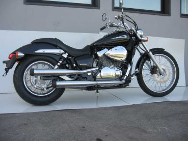 MCJ - 2 in 2 Royal in Chrom oder Schwarz mit Endkappen wählbar, Inklusive Krümmer - HONDA SPIRIT