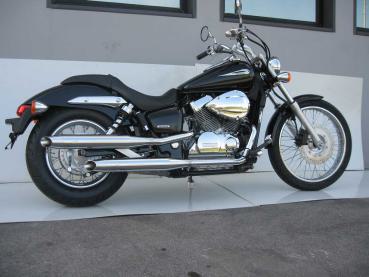 MCJ - 2 in 2 Royal in Chrom oder Schwarz mit Endkappen wählbar, Inklusive Krümmer - HONDA SPIRIT