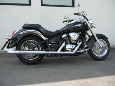 2 in 2 Cross Over , in Schwarz oder Chrom, mit Krümmer und Hitzeschutz  alle Halterungen dabei - KAWASAKI VN 900 CLASSIC CUSTOM