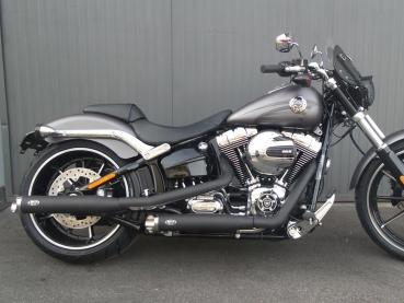 MCJ - 2 in 2 Royal in Chrom oder Schwarz mit Endkappen wählbar  - SOFTAIL BREAKOUT BIS BJ. 2016