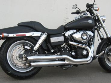 MCJ - 2 in 2 Royal in Chrom oder Schwarz mit Endkappen wählbar - DYNA FAT BOB - WIDE GLIDE - LOW RIDERS S MODELS 2017