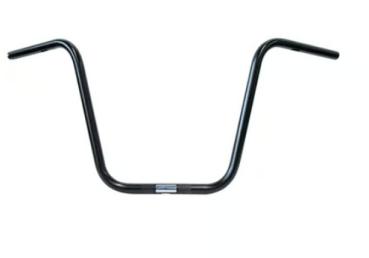 1" Apehanger 40cm Höhe in Schwarz für Harley-Davidson® 08–24  E-Gas mit Risern mit 1 Zoll Innendurchmesser (NU)