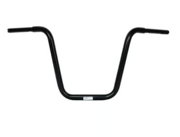 1-1/4" Apehanger 40cm Höhe in Schwarz für Harley-Davidson® 08–24  E-Gas mit Risern für 1,25"-Lenker (außer 15–24 FLTR) (NU)