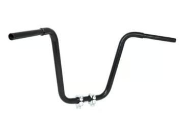 1-1/4" Apehanger 40cm Höhe in Schwarz für Harley-Davidson® 08–24  E-Gas mit Risern für 1,25"-Lenker (außer 15–24 FLTR) (NU)