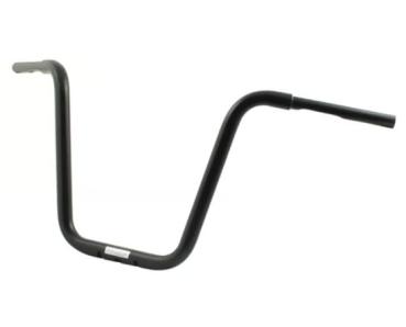 1 1/4 Zoll Apehanger 16 Zoll Rise, schwarz für Harley-Davidson® 82-22 (außer 08-22 E-Gas & 88-11 Springer) mit Risern für 1,25"-Lenker (NU)