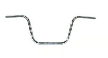 1" Apehanger 3-Loch-Ausführung 27cm Höhe in Chrom für Harley-Davidson® 82-22 (außer 08-22 E-Gas und 88-11 Springer-Modelle) mit Risern für 1" Lenker