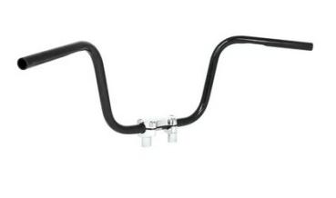 1" Apehanger 3-Loch-Ausführung 27cm Höhe in Schwarz für Harley-Davidson® 82-22 (außer 08-22 E-Gas und 88-11 Springer-Modelle) mit Risern für 1" Lenker