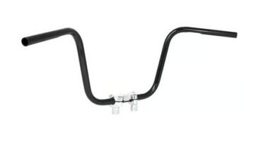 1" Apehanger 3-Loch-Ausführung 31cm Höhe in Schwarz für Harley-Davidson® 82-22 (außer 08-22 E-Gas und 88-11 Springer-Modelle) mit Risern für 1" Lenker