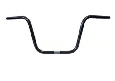 1" Apehanger 3-Loch-Ausführung 31cm Höhe in Schwarz für Harley-Davidson® 08–24 E-Gas mit Risern mit 1 Zoll Innendurchmesser