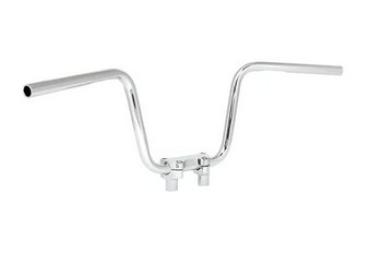 1" Apehanger 3-Loch-Ausführung 25cm Höhe in Chrom Narrow-Style für Harley-Davidson® 82-22 H-D (außer 08-22 mit E-Gas und 88-11 Springer-Modelle) mit Risern für 1" Lenker