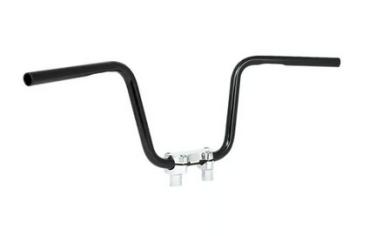 1" Apehanger 3-Loch-Ausführung 25cm Höhe in Schwarz Narrow-Style für Harley-Davidson® 82-22 H-D (außer 08-22 mit E-Gas und 88-11 Springer-Modelle) mit Risern für 1" Lenker