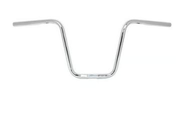 1" Apehanger 3-Loch-Ausführung 30cm Höhe in Chrom Narrow-Style für Harley-Davidson® 82-22 H-D (außer 08-22 mit E-Gas und 88-11 Springer-Modelle) mit Risern für 1" Lenker