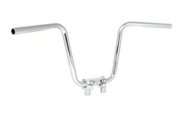 1" Apehanger 3-Loch-Ausführung 30cm Höhe in Chrom Narrow-Style für Harley-Davidson® 82-22 H-D (außer 08-22 mit E-Gas und 88-11 Springer-Modelle) mit Risern für 1" Lenker