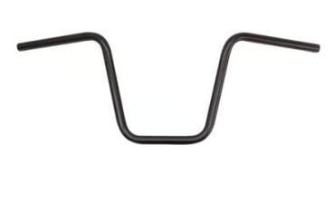 1" Apehanger 3-Loch-Ausführung 35cm Höhe in Schwarz Narrow-Style für Harley-Davidson® 82-22 H-D (außer 08-22 mit E-Gas und 88-11 Springer-Modelle) mit Risern für 1" Lenker
