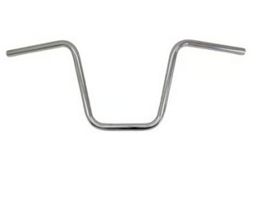 1" Apehanger 3-Loch-Ausführung 25cm Höhe in Chrom Narrow-Style für Harley-Davidson® 82-24 H-D mit mechanischem Gaszug & E-Gas (außer 88-11 Springer-Modelle) mit Risern für 1" Lenker