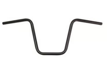 1" Apehanger 3-Loch-Ausführung 25cm Höhe in Schwarz Narrow-Style für Harley-Davidson® 82-24 H-D mit mechanischem Gaszug & E-Gas (außer 88-11 Springer-Modelle) mit Risern für 1" Lenker