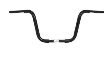 1 1/4 Fat Zoll Apehanger 31cm Höhe,3-Loch-Ausführung in Schwarz für Harley-Davidson® 82-22 (außer 08-22 E-Gas & 88-11 Springer) mit Risern für 1"