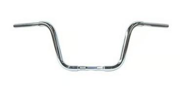 1 1/4 Fat Zoll Apehanger 25cm Höhe,3-Loch-Ausführung in Chrom für Harley-Davidson® 82-22 (außer 08-22 E-Gas & 88-11 Springer) mit Risern für 1"