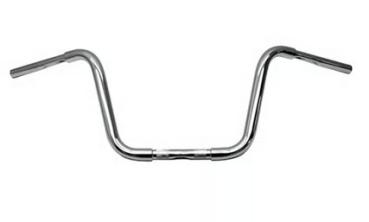 1 1/4 Fat Zoll Apehanger 25cm Höhe,3-Loch-Ausführung in Chrom für Harley-Davidson® 82-24 mit mechanischem Gaszug & E-Gas (außer 88-11 Springer-Modelle) für Riser mit 1 Zoll Innendurchmesser